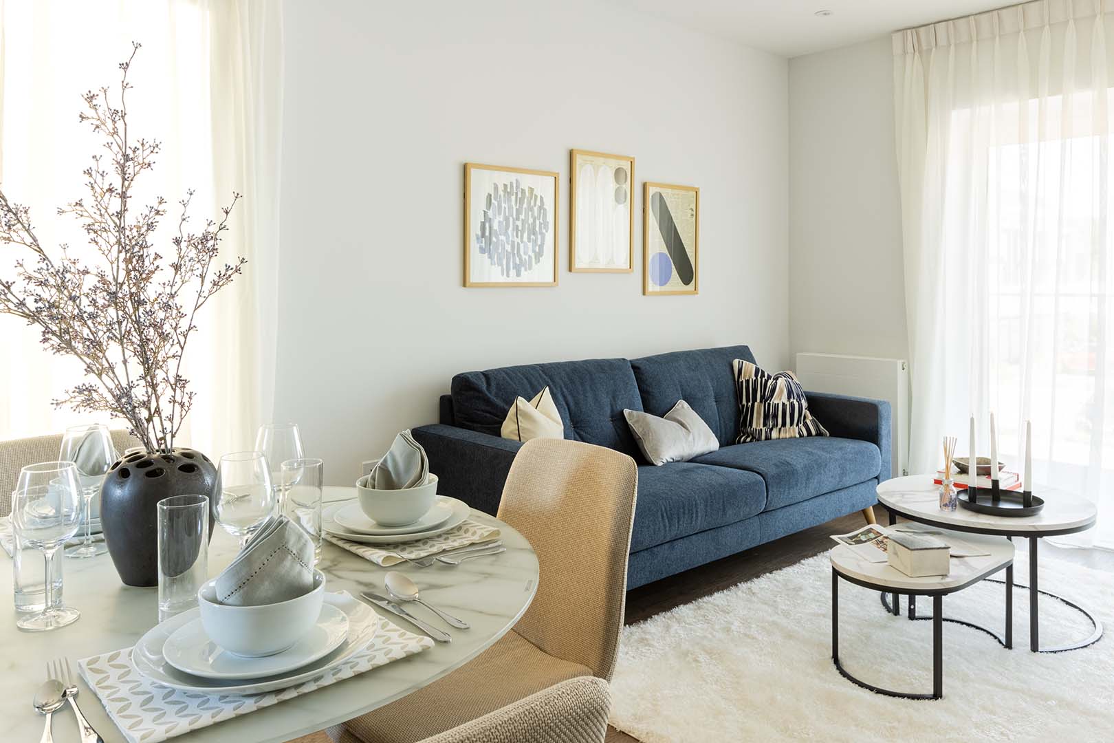 Open plan living dining – sofa and dining table-27