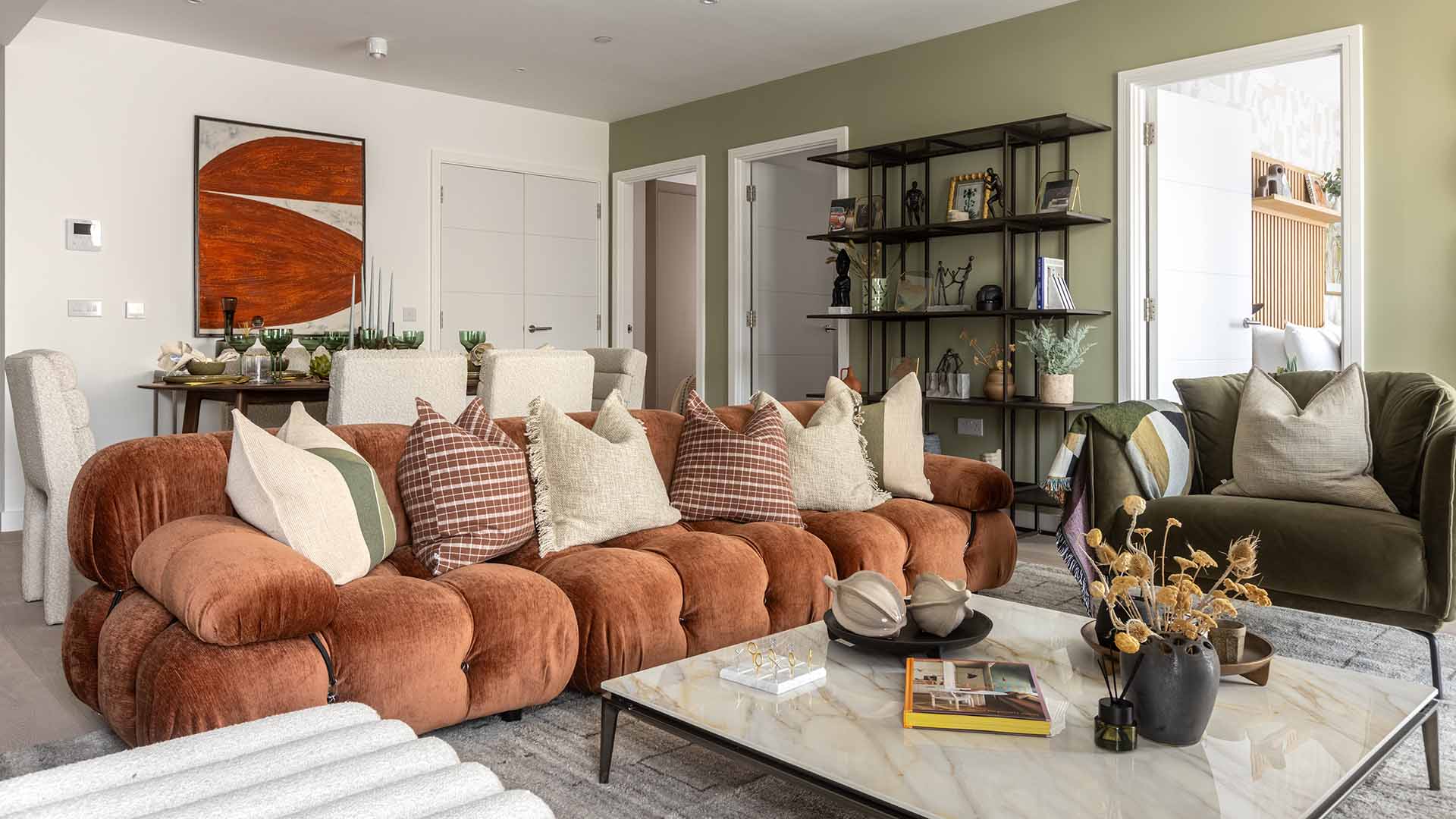 Modern & Spacious Apartment Living Area at Regal Show home